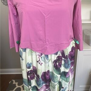 Floral Pants and Pink Top Set